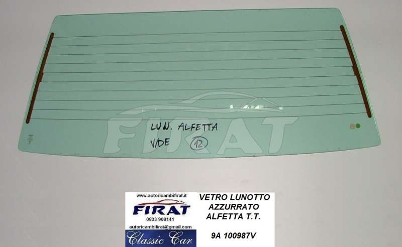 VETRO LUNOTTO ALFETTA AZZURRATO